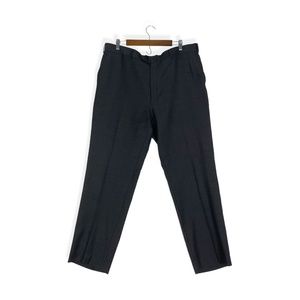 Bensol Tessuto Marzotto Men’s Pants Sz 36 Made in Italy 100% Wool Gingham Black